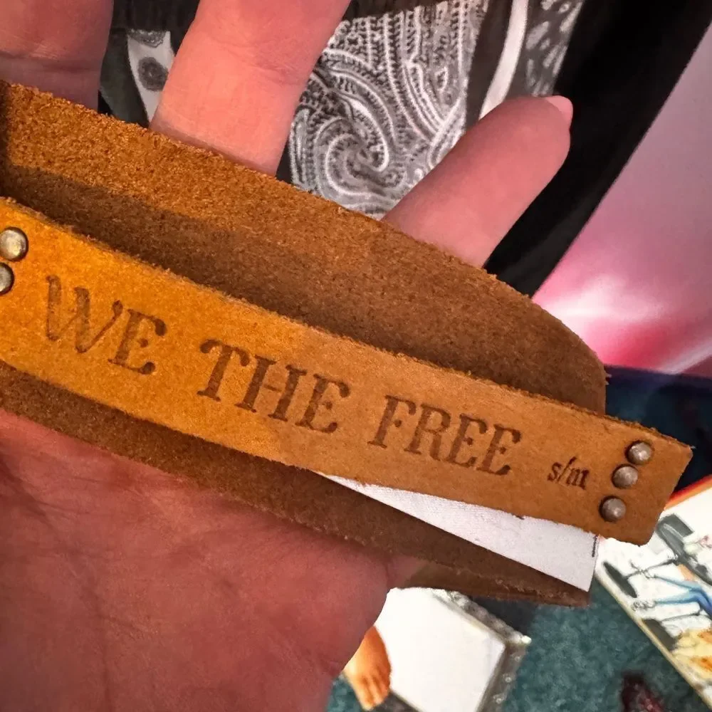 We The Free Tan Belt with Silver Accents